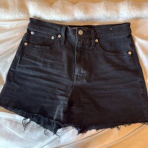 Madewell High Rise Black Denim Shorts Size 26
